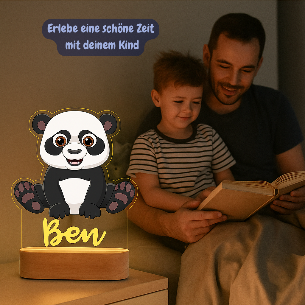Personalisiertes Nachtlicht Panda "Bao"