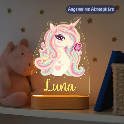 Personalisiertes Nachtlicht Einhorn "Stella"