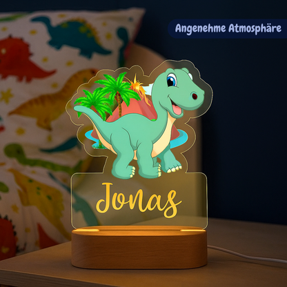 Personalisiertes Nachtlicht Dino "Rocky"