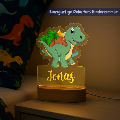 Personalisiertes Nachtlicht Dino "Rocky"