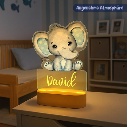 Personalisiertes Nachtlicht Elefant "Elmo"