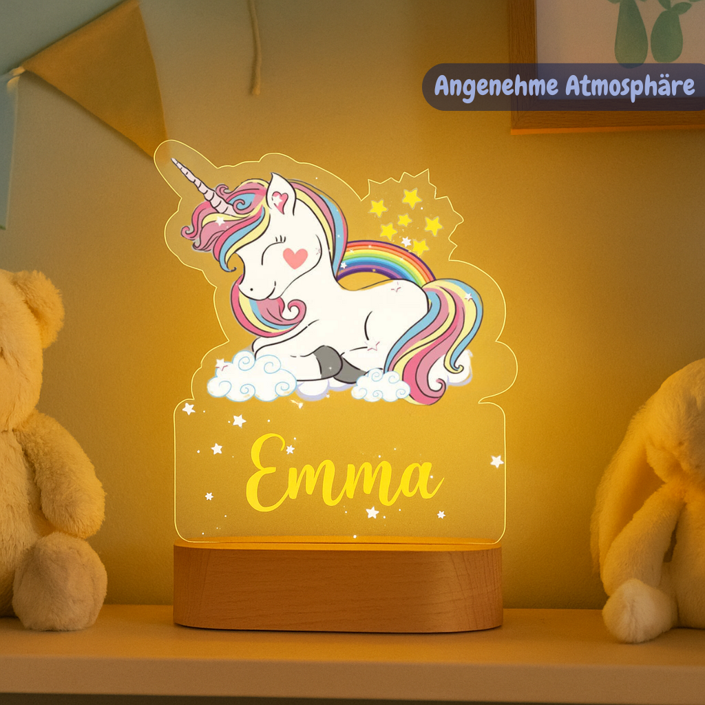Personalisiertes Nachtlicht Einhorn"Freya"