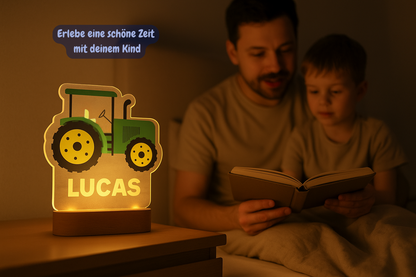 Personalisiertes Nachtlicht Traktor "Brummi"