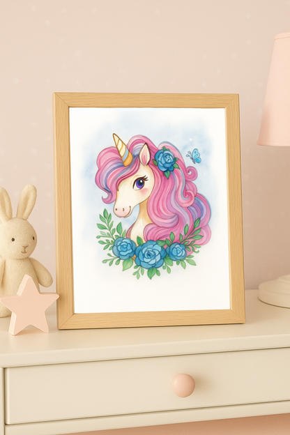 Poster Einhorn Flora