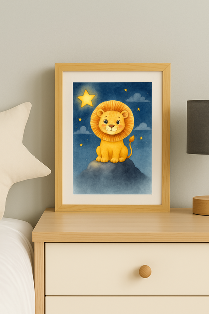 Poster Löwe Leo