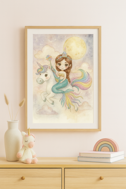 Poster Einhorn Luna