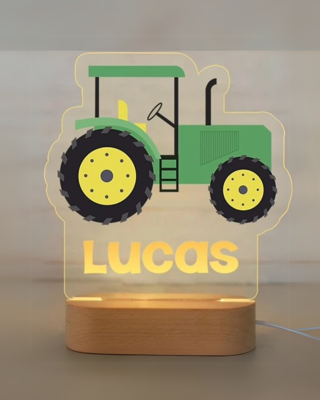 Personalisiertes Nachtlicht Traktor "Brummi"