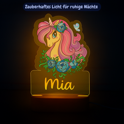 Personalisiertes Nachtlicht Einhorn "Flora"