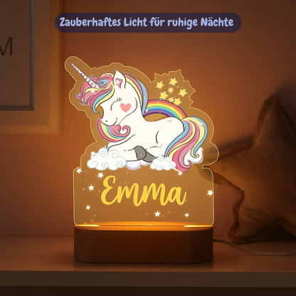Personalisiertes Nachtlicht Einhorn"Freya"