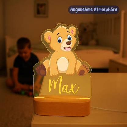 Personalisiertes Nachtlicht Bär "Bruno"