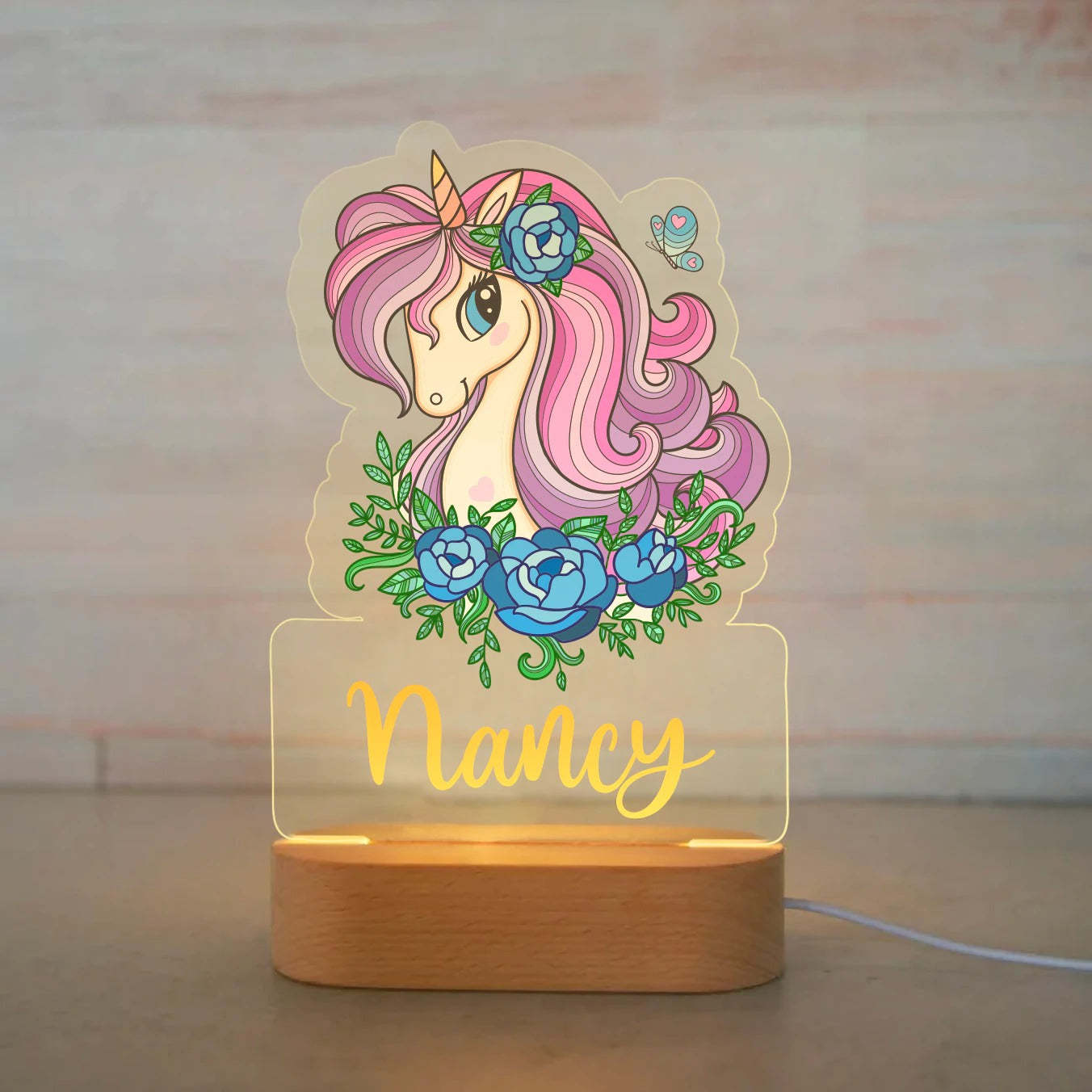 Personalisiertes Nachtlicht Einhorn "Flora"