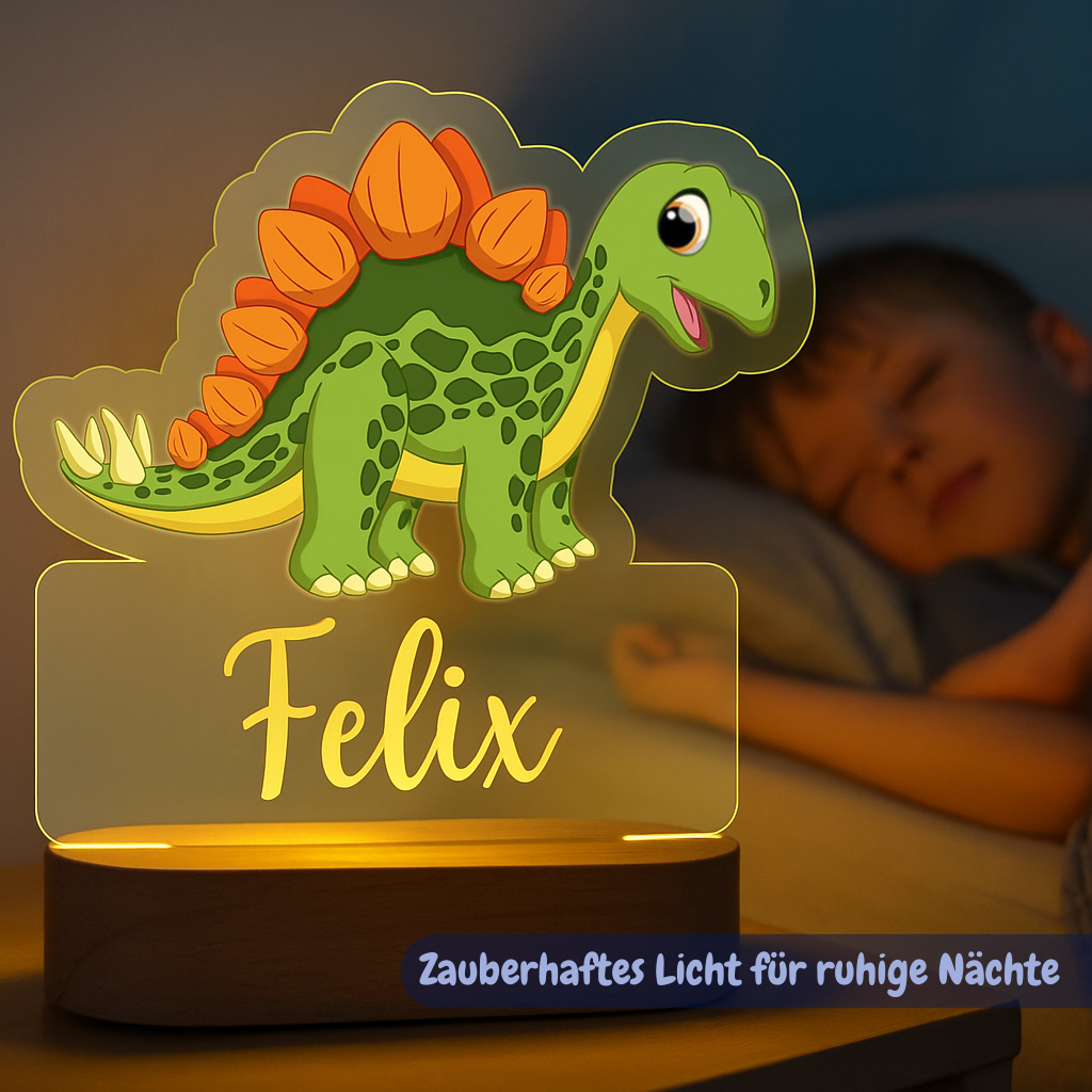 Personalisiertes Nachtlicht Dino"Spike"