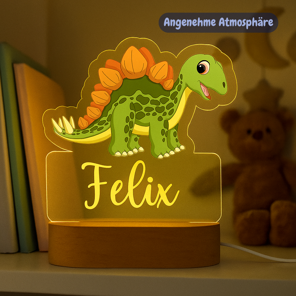 Personalisiertes Nachtlicht Dino"Spike"