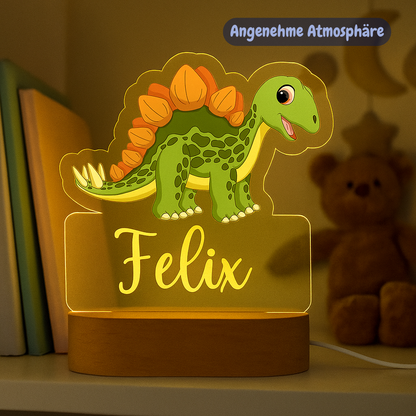 Personalisiertes Nachtlicht Dino"Spike"