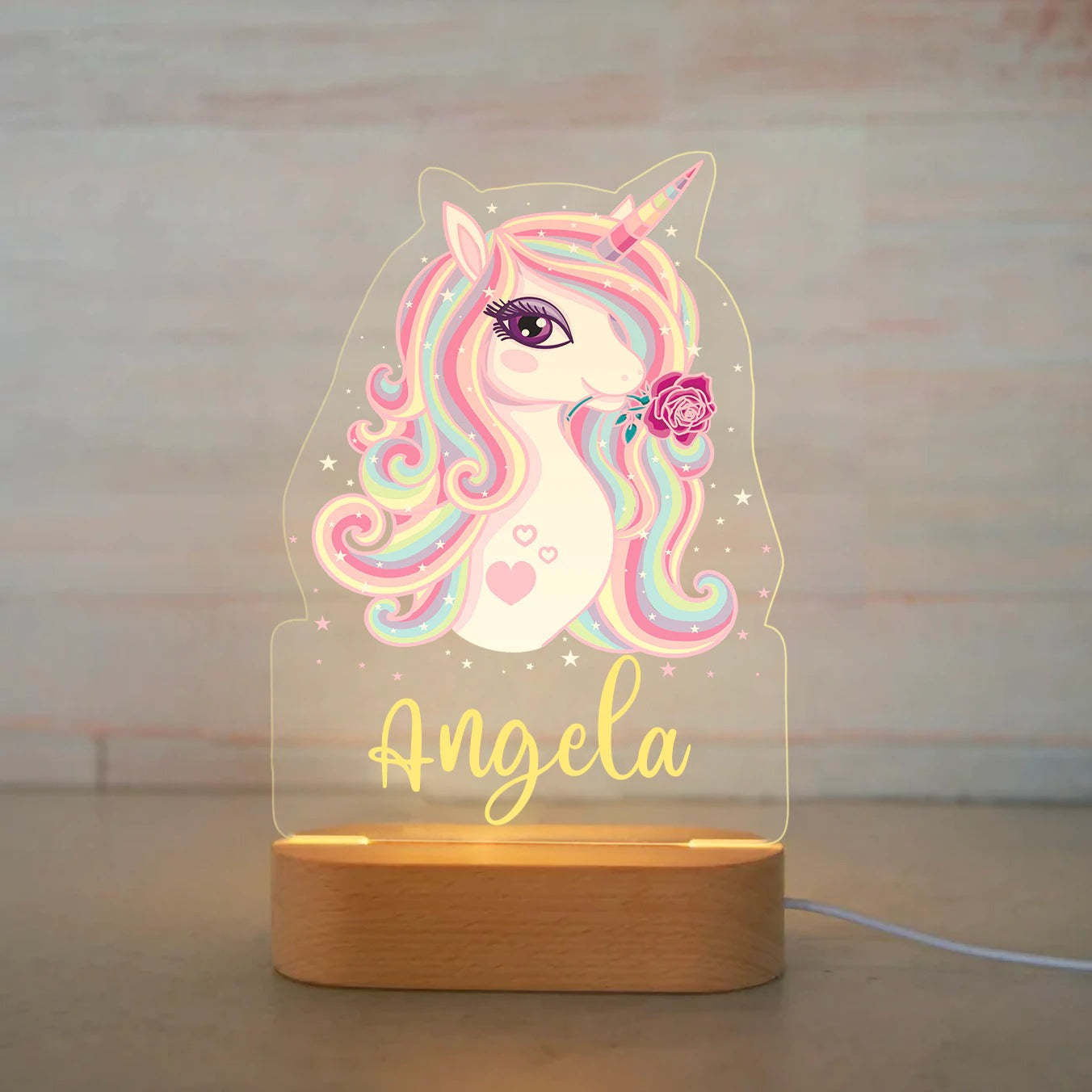 Personalisiertes Nachtlicht Einhorn "Stella"