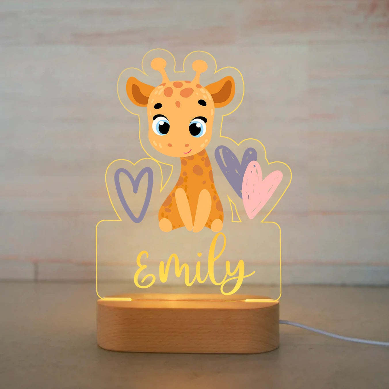 Personalisiertes Nachtlicht Giraffe"Mali"