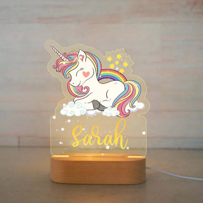 Personalisiertes Nachtlicht Einhorn"Freya"