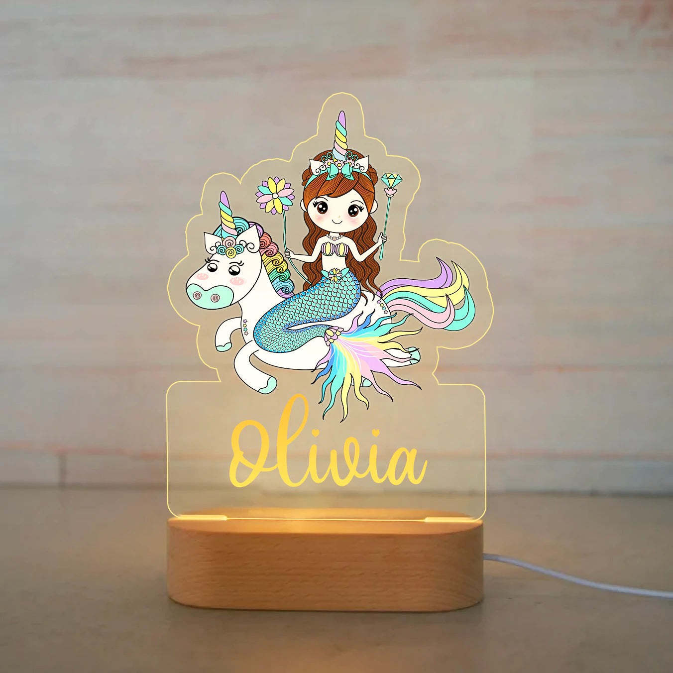 Personalisiertes Nachtlicht Einhorn "Luna"
