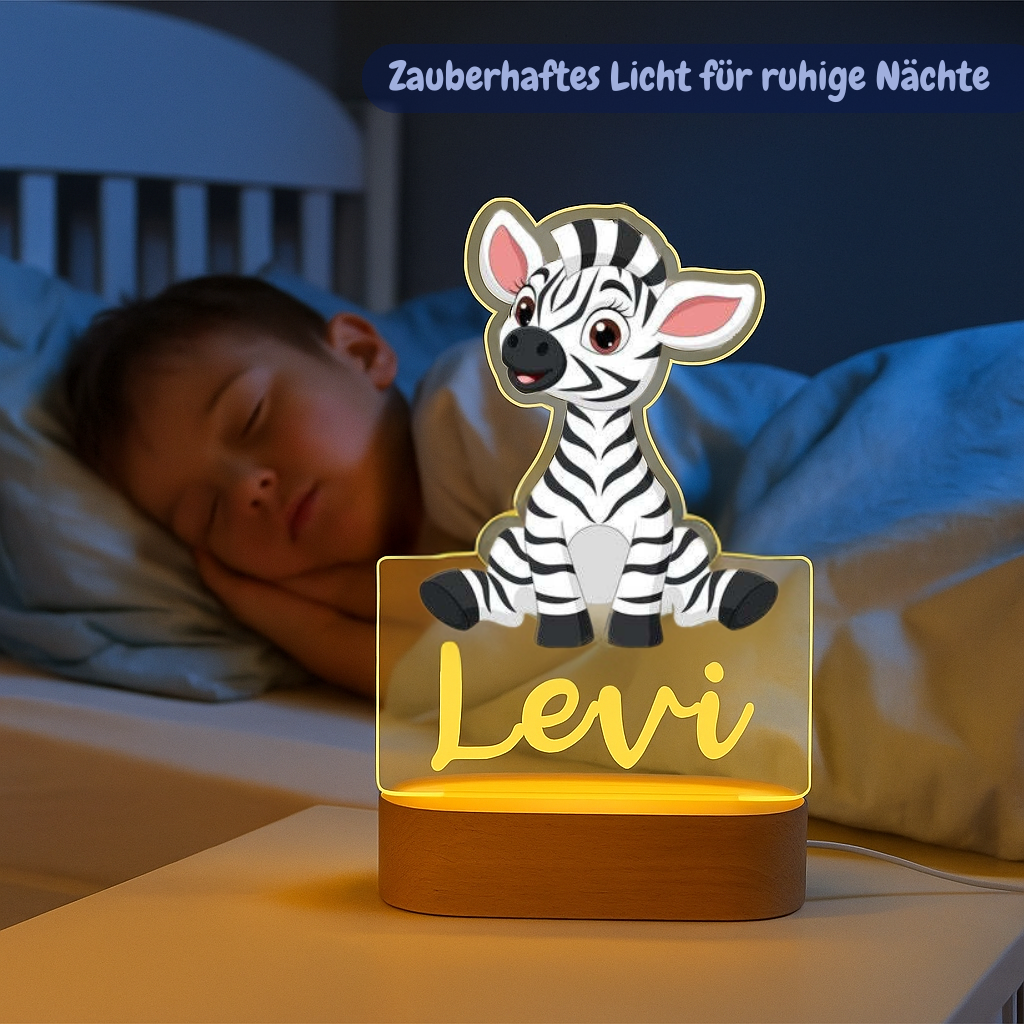 Personalisiertes Nachtlicht Zebra „Marty“