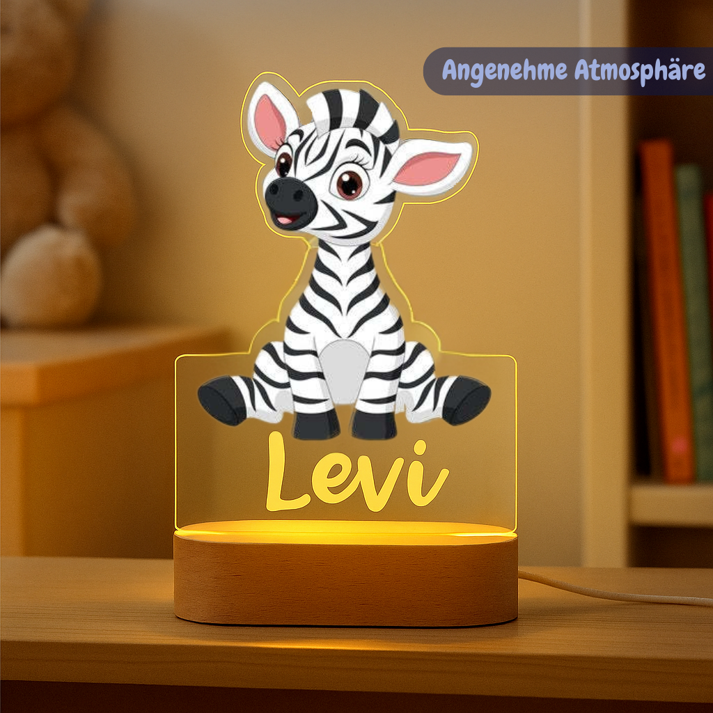 Personalisiertes Nachtlicht Zebra „Marty“